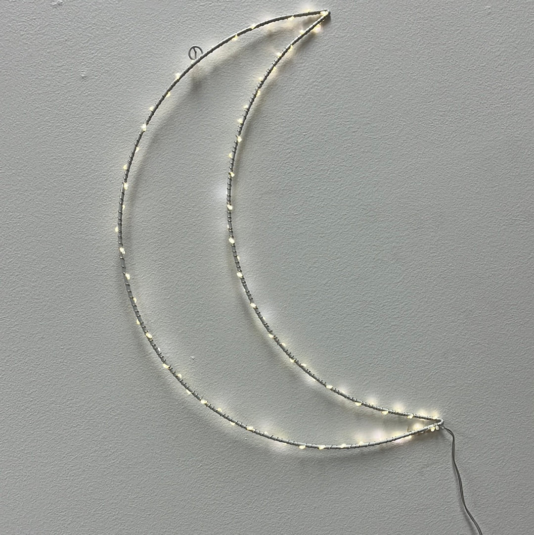 18” LED moon wire decor